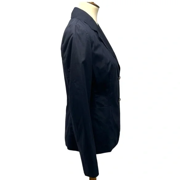 Celine Authentic Designer Navy Blue Cotton 2 Button Blazer Jacket Women’s EU 40 - Picture 7 of 13